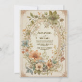 Kupfer Rost Tones Stilvoll Elegante Hochzeit Einladung (Vorderseite)