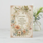 Kupfer Rost Tones Stilvoll Elegante Hochzeit Einladung (Stehend Vorderseite)