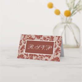 Kupfer-Rostdamassel-benutzerdefinierte R.s.v.p-Kar Platzkarte