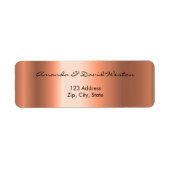 Kupfer-Rücksendeadresse (Vorne)