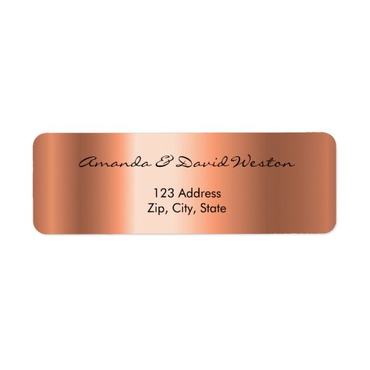 Kupfer-Rücksendeadresse (Vorne)