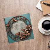 Kupfer-Rundflora verbringen Zeit mit Gott Journal Notizblock