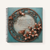 Kupfer-Rundflora verbringen Zeit mit Gott Journal Notizblock (Vorderseite)