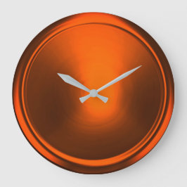 Kupfer-Rust-Taste Große Wanduhr