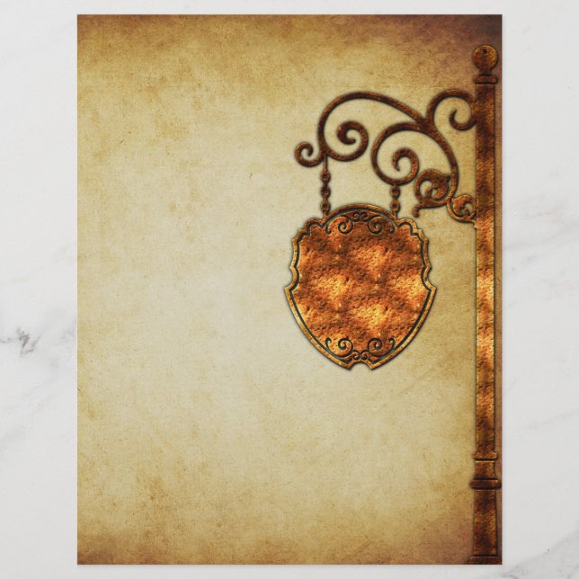 Kupfer Rustikales altmodisches Sign Scrapbook Papi (Vorderseite)