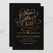 Kupfer Save the Date auf einer beliebigen Farbe (Vorne/Hinten)