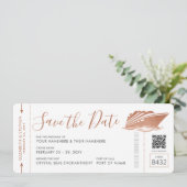 Kupfer Save the Date für Kreuzfahrt (Stehend Vorderseite)