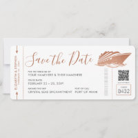 Kupfer Save the Date für Kreuzfahrt