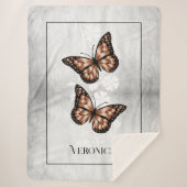 Kupfer-Schmetterling Personalisiert Sherpadecke (Vorderseite)
