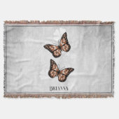 Kupfer-Schmetterling Personalisierte Keule-Keule Decke (Vorderseite)
