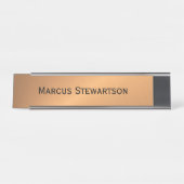 Kupfer-Shine-Winkel Schreibtischnamensplakette (Vorderseite )