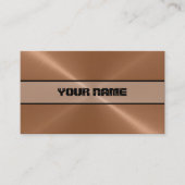 Kupfer Shiny Stainless Steel Metal #2 Visitenkarte (Vorderseite)