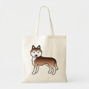Kupfer Siberischer Husky Niedlicher Cartoon Dog To Tragetasche