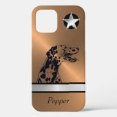 Kupfer/Silber-Dalmatiner-Dog iPhone Case (Rückseite)