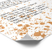 Kupfer-Spray-Hochzeitskarte A-Z mit Namen Poster (Ecke)