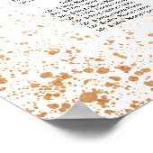 Kupfer-Spray-Hochzeitsstift Poster (Ecke)