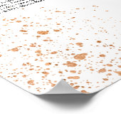 Kupfer-Spray-Hochzeitsstift Poster (Ecke)