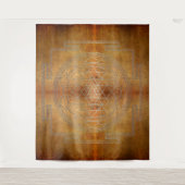 Kupfer Sri Yantra - Tapestry Wandteppich (Vorderseite)