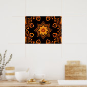 Kupfer Star Kaleidoskop Poster (Küche)