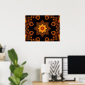 Kupfer Star Kaleidoskop Poster (Heimbüro)
