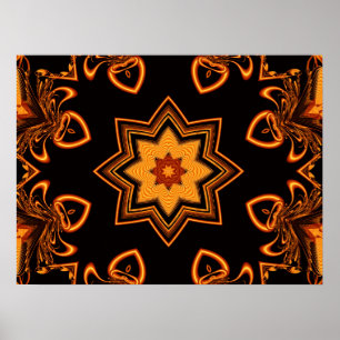 Kupfer Star Kaleidoskop Poster