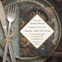 Kupfer Steampunk Einzigartige Hochzeit