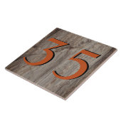 Kupfer Stone House Number Double #s Horizontal Fliese (Seite)