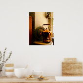 Kupfer Tea Kettle auf Windows Poster (Küche)