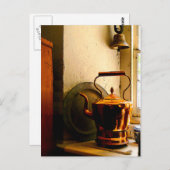 Kupfer Tea Kettle auf Windows Postkarte (Vorne/Hinten)
