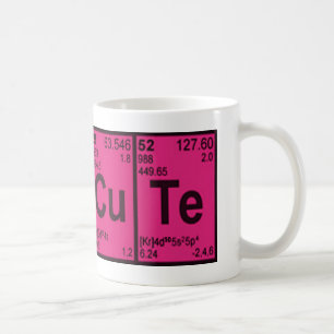 Kupfer Tellurium "Niedlich" Hot Pink Girls Geek Ne Kaffeetasse