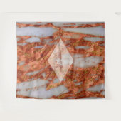 Kupfer Terracotta Marble Foto Stand Hintergrund Wandteppich (Vorderseite (Horizontal))