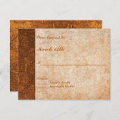 Kupfer Textkued Look Wedding Party UAWG Einladung (Vorne/Hinten)