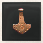 Kupfer Thammer Schwarzer Untersetzer (Vorderseite)