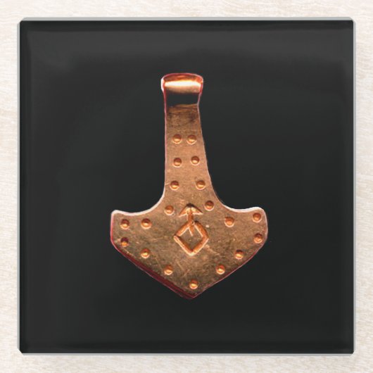 Kupfer Thammer Schwarzer Untersetzer (Vorderseite)