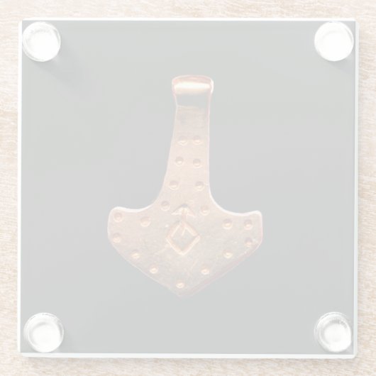 Kupfer Thammer Schwarzer Untersetzer (Rückseite)