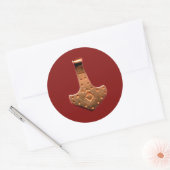 Kupfer Thor Hammer rot große runde Aufkleber (Umschlag)