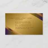 Kupfer-Tint-Metallic-Look-Stainless-Steel-Muster Visitenkarte (Rückseite)