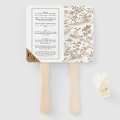 Kupfer Toile / Mocha Mousse Menü Fächer (Vorne und Hinten)