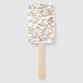 Kupfer Toile / Mocha Mousse Menü Fächer (Rückseite)