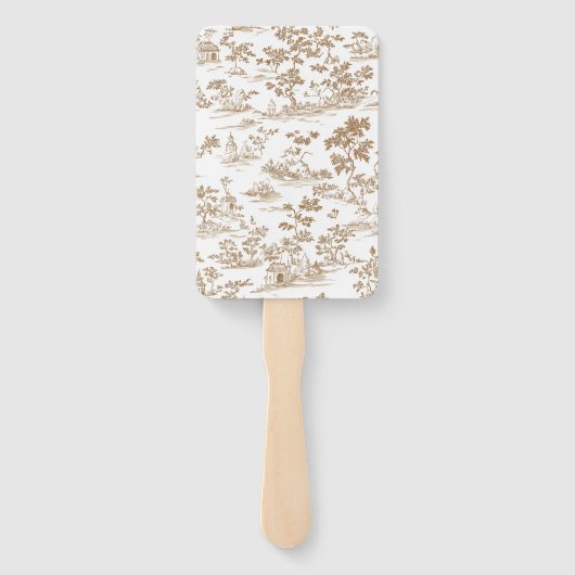 Kupfer Toile / Mocha Mousse Menü Fächer (Rückseite)