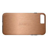 Kupfer-Tonen gebürstetes Aluminium-Look Case-Mate iPhone Hülle (Rückseite (Horizontal))