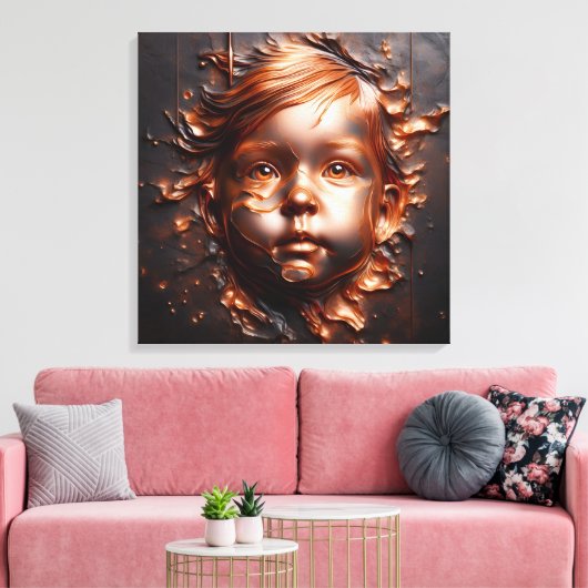 Kupfer-Träume der Unschuld Leinwanddruck (Insitu (Wohnzimmer))