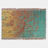 Kupfer Türkis Blau Orangenbraun Textur Decke (Vorderseite)