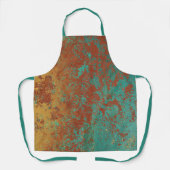 Kupfer Türkis Blau Orangenbraun Textur Schürze (Vorderseite)