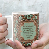 Kupfer türkisfarbene Fillagree Rahmen anpassbar Kaffeetasse