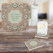 Kupfer türkisfarbene Fillagree Rahmen anpassbar Steinuntersetzer