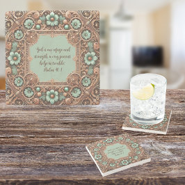 Kupfer türkisfarbene Fillagree Rahmen anpassbar Steinuntersetzer