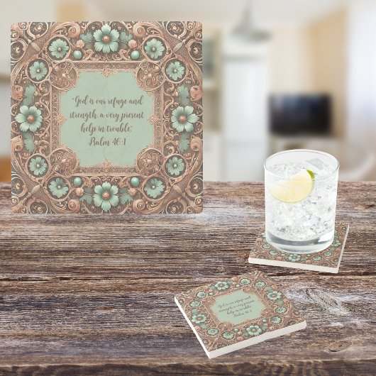 Kupfer türkisfarbene Fillagree Rahmen anpassbar Steinuntersetzer