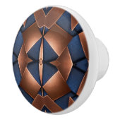 Kupfer und blaues Muster Keramikknauf (Rechts)