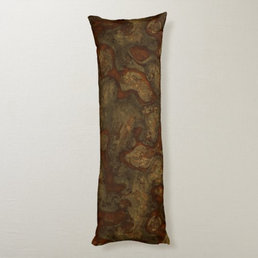 Kupfer und Bronzestein Abstrakt Seitenschläferkissen (Rückseite (Vertikal))